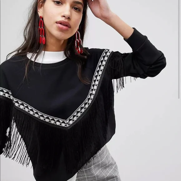 Fringe Jumper Pullover River Island River Island Sweaters River